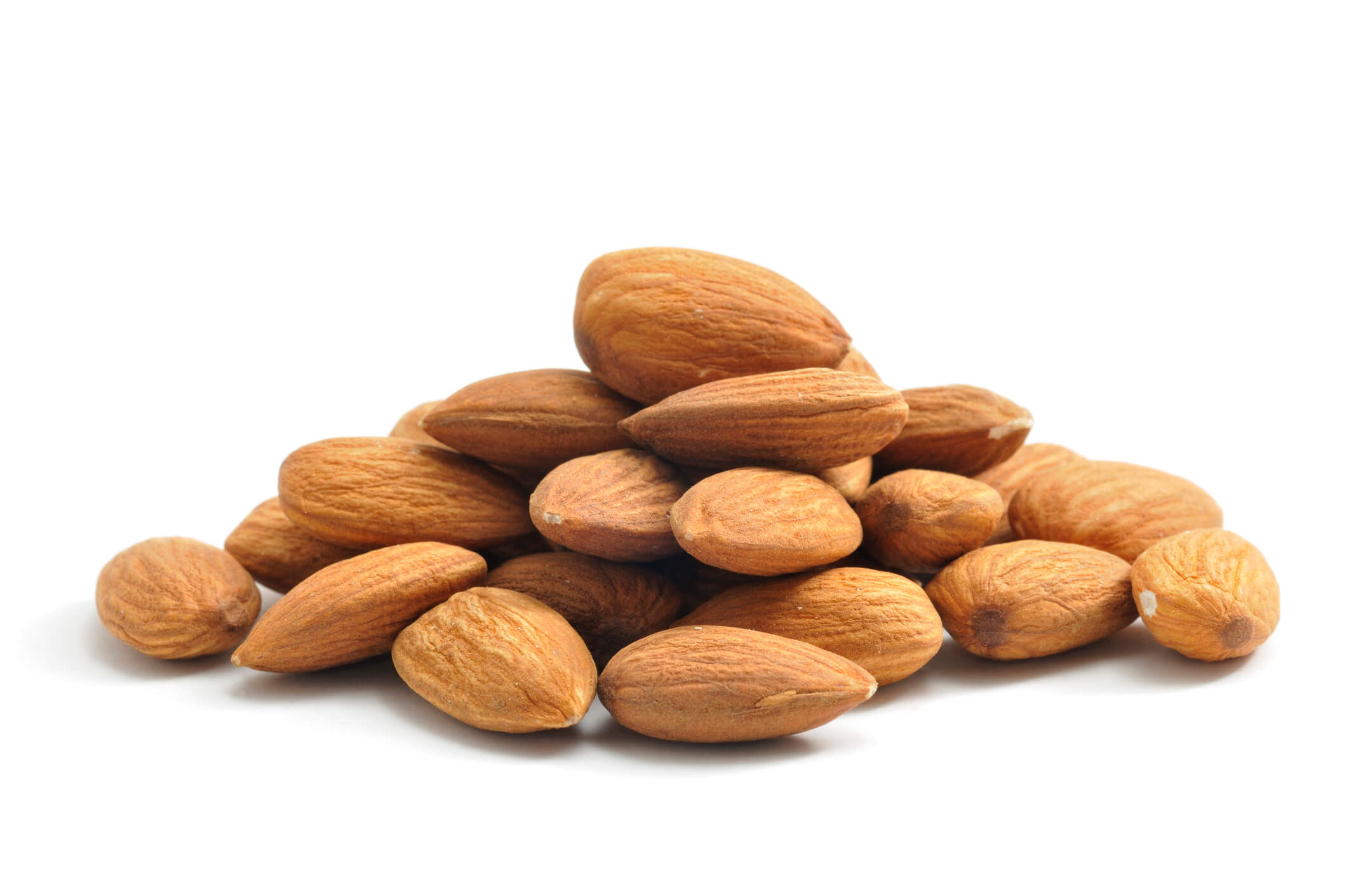 a pile of almonds with no shells